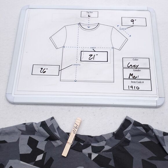 MSX by Michael Strahan Casual Pullover Graphic T Shirt Mens Size Large L Gray - Picture 8 of 8